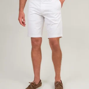 BERMUDA BIANCO CON TASCHE A FILO