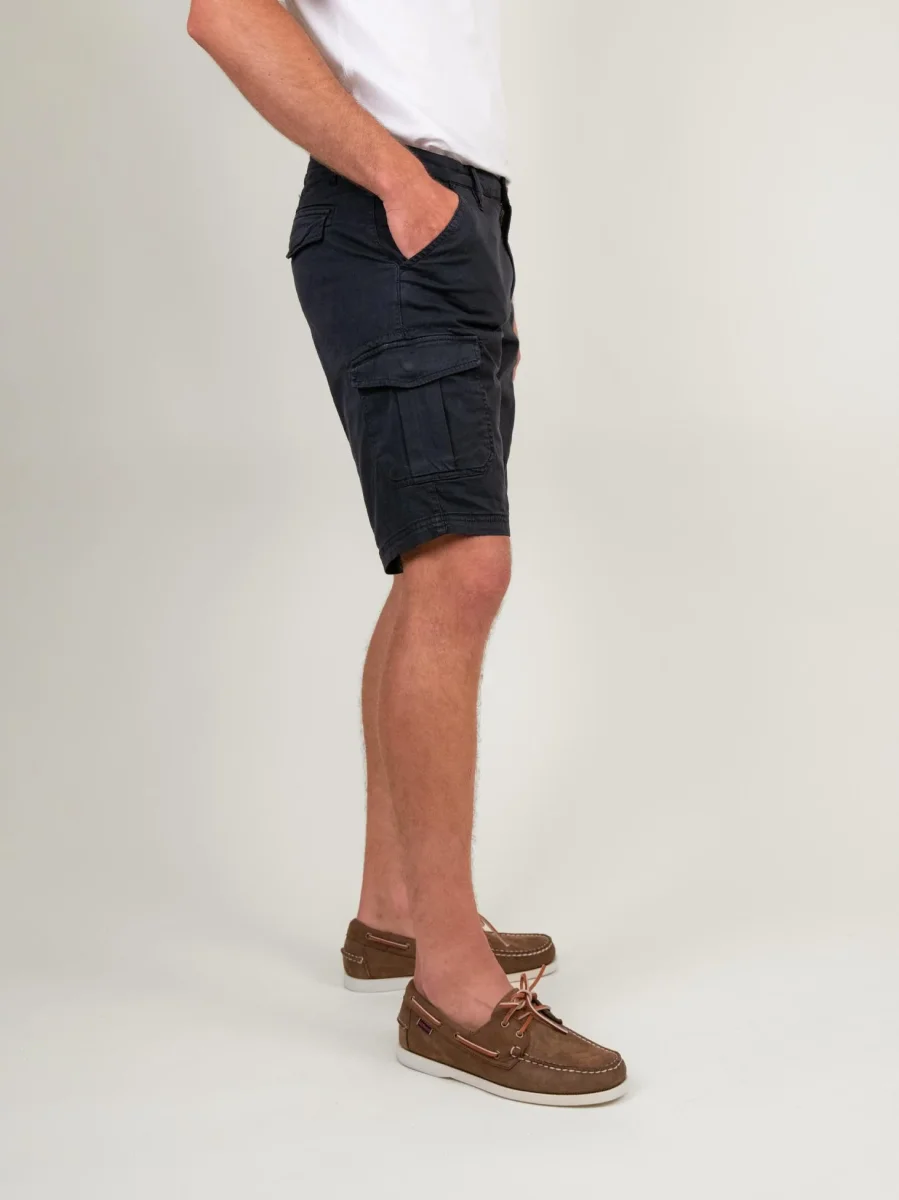 BERMUDA BLU NAVY CON TASCONI - immagine 3