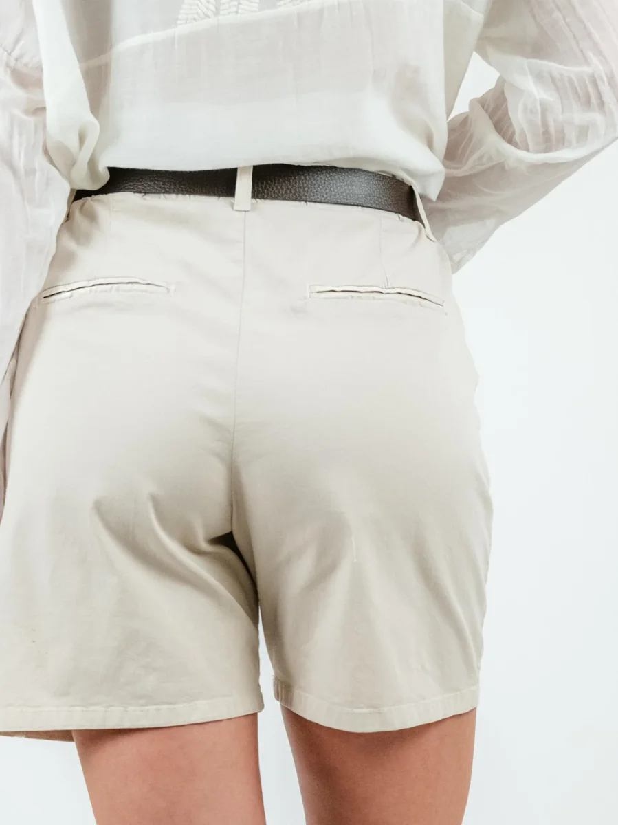 BERMUDA IN COTONE BEIGE - immagine 6