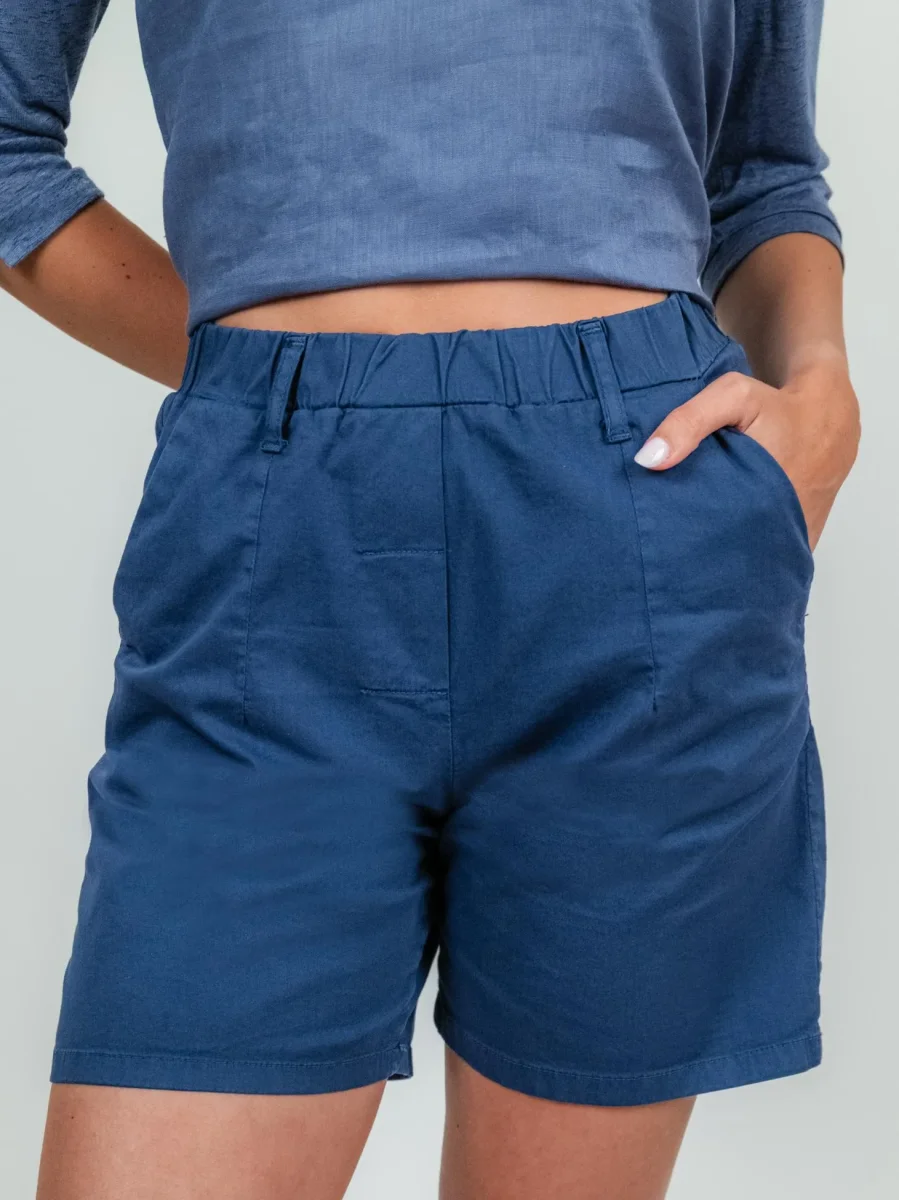 BERMUDA IN COTONE BLU - immagine 7