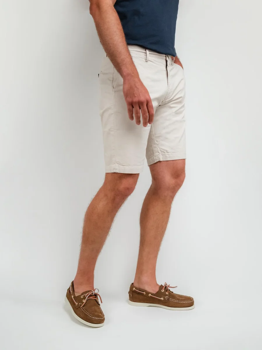 BERMUDA IN COTONE SABBIA - immagine 3
