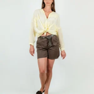 BERMUDA IN COTONE TESTA MORO