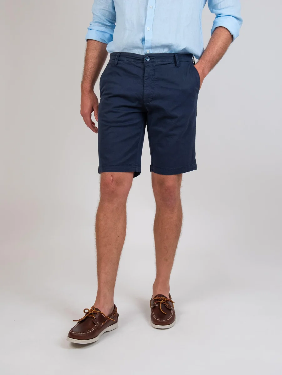 BERMUDA IN COTONE TINTA UNITA