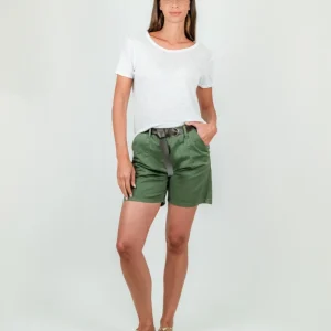 BERMUDA IN COTONE VERDE MILITARE