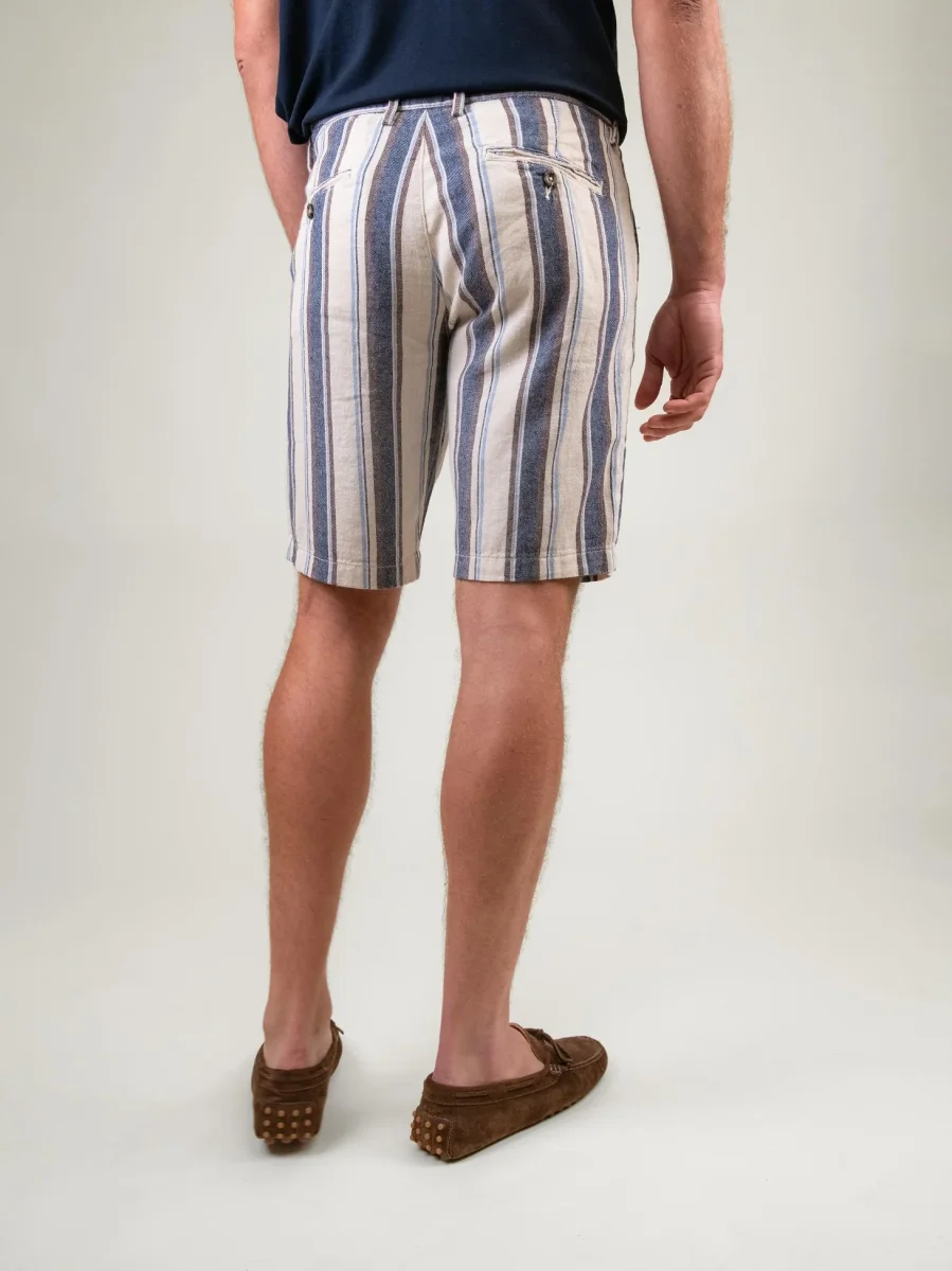 BERMUDA LINCOT A RIGHE TRICOLORE - immagine 4