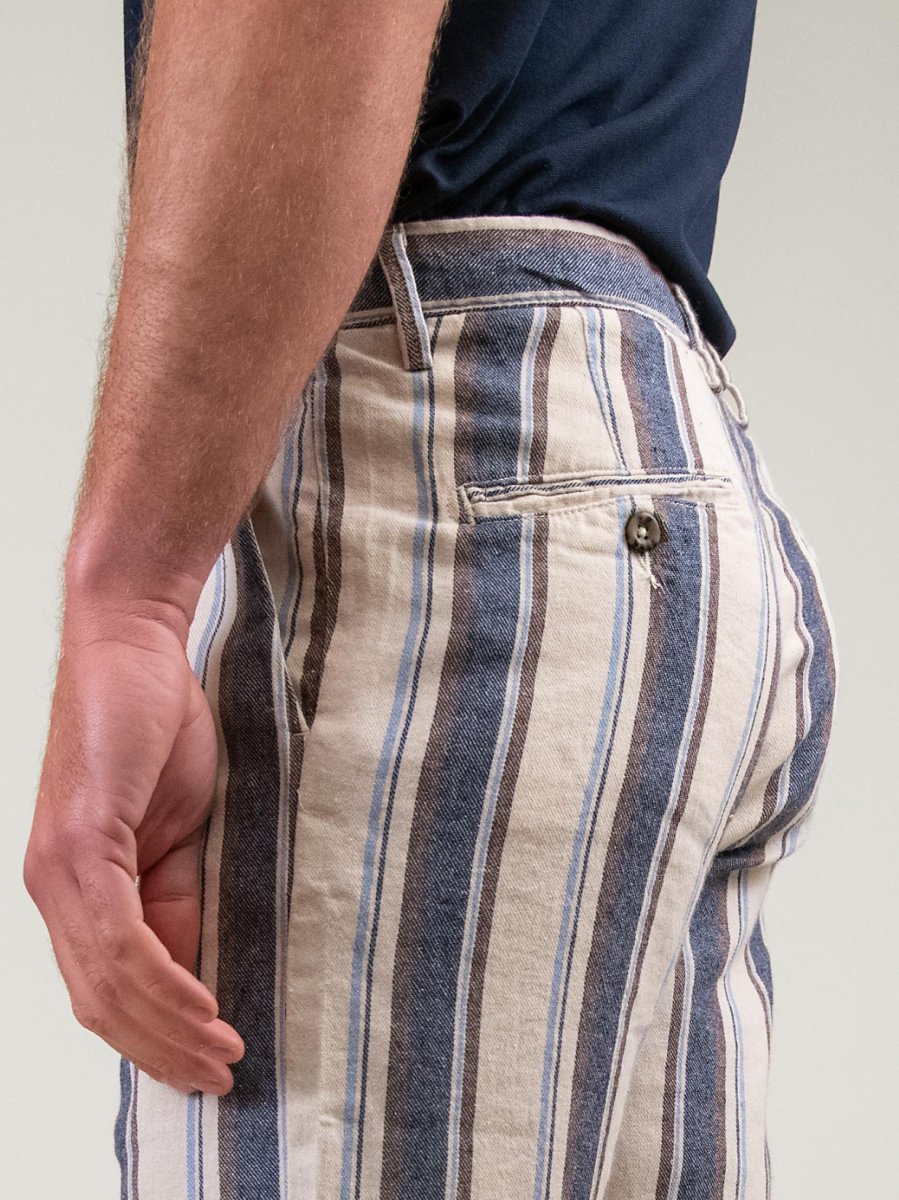 BERMUDA LINCOT A RIGHE TRICOLORE - immagine 5