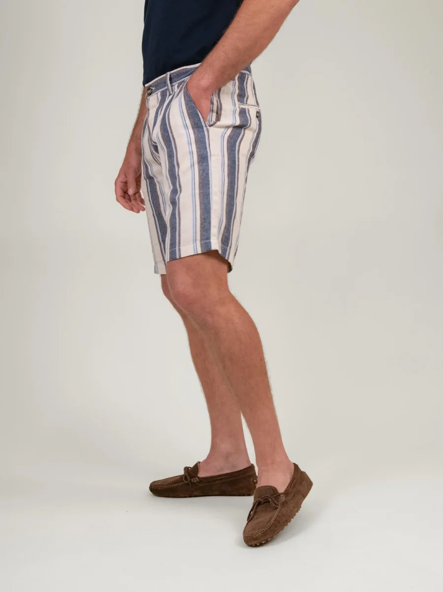 BERMUDA LINCOT A RIGHE TRICOLORE - immagine 3