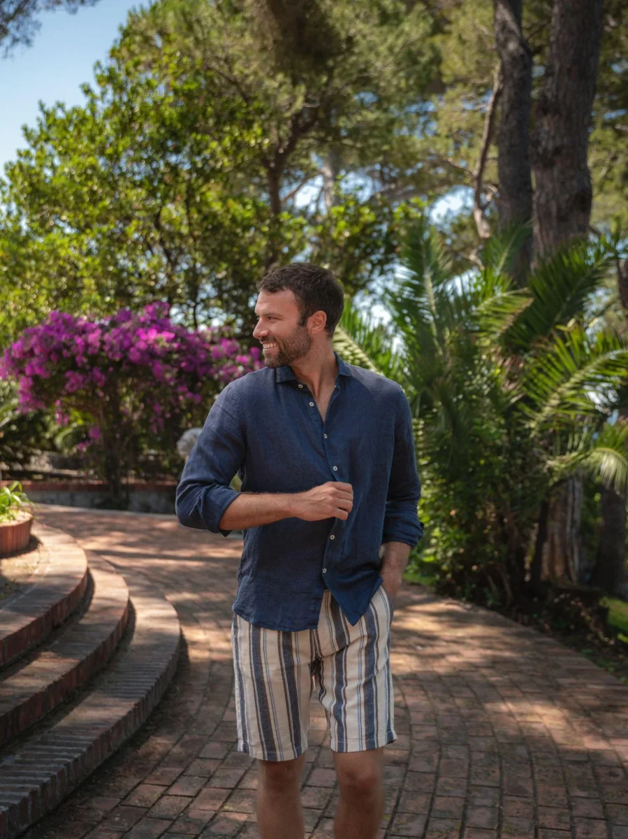 BERMUDA LINCOT A RIGHE TRICOLORE - immagine 7