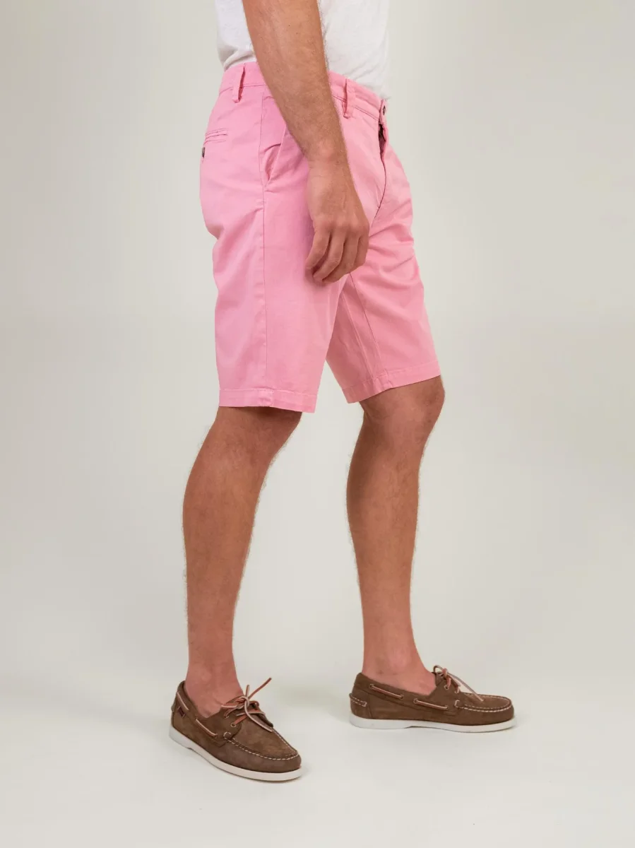 BERMUDA ROSA CON TASCHE A FILO - immagine 3