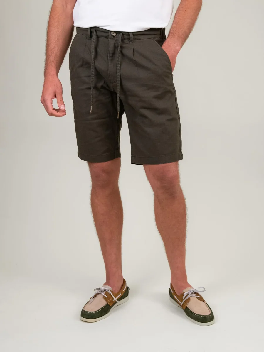 BERMUDA in lino e COTONE VERDONE