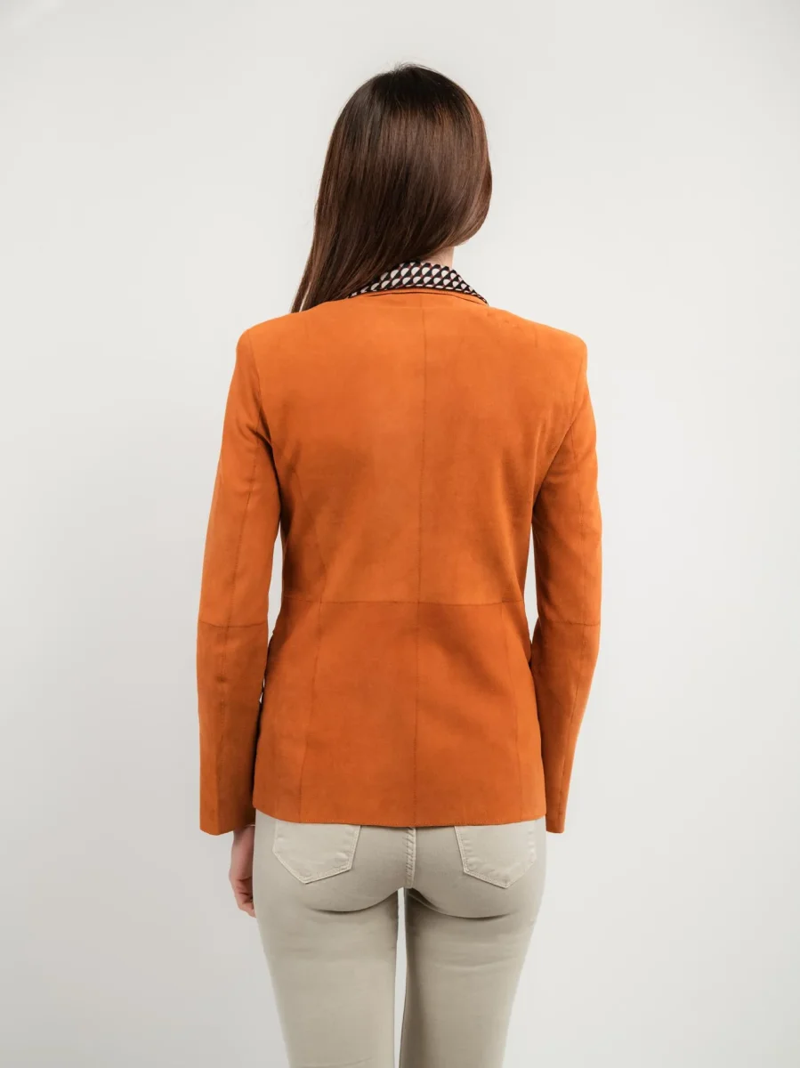 BLAZER BEATRIZ IN CAMOSCIO ARANCIONE - immagine 4