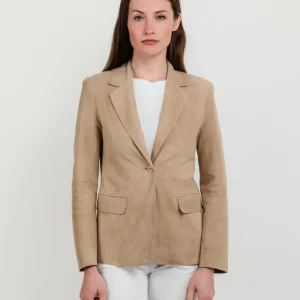 BLAZER BEATRIZ IN CAMOSCIO BEIGE