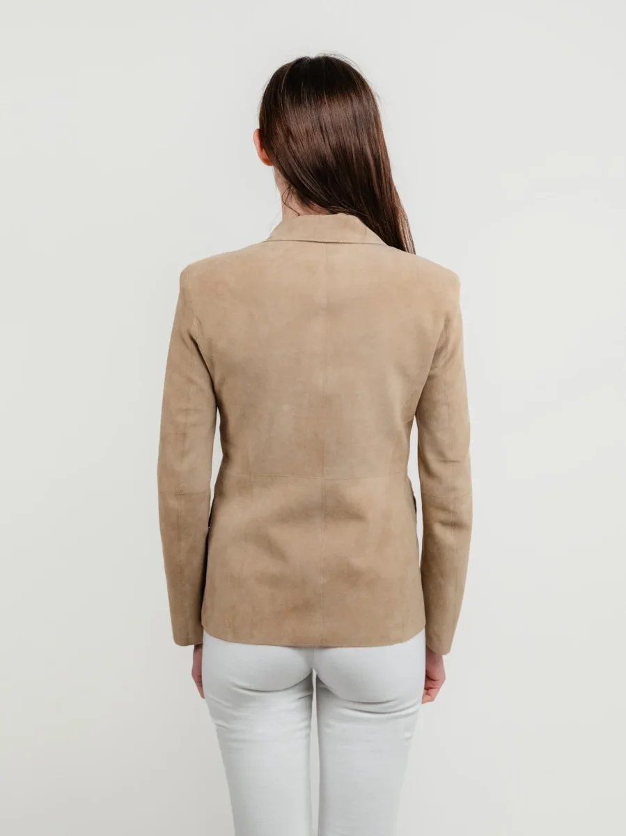 BLAZER BEATRIZ IN CAMOSCIO BEIGE - immagine 4