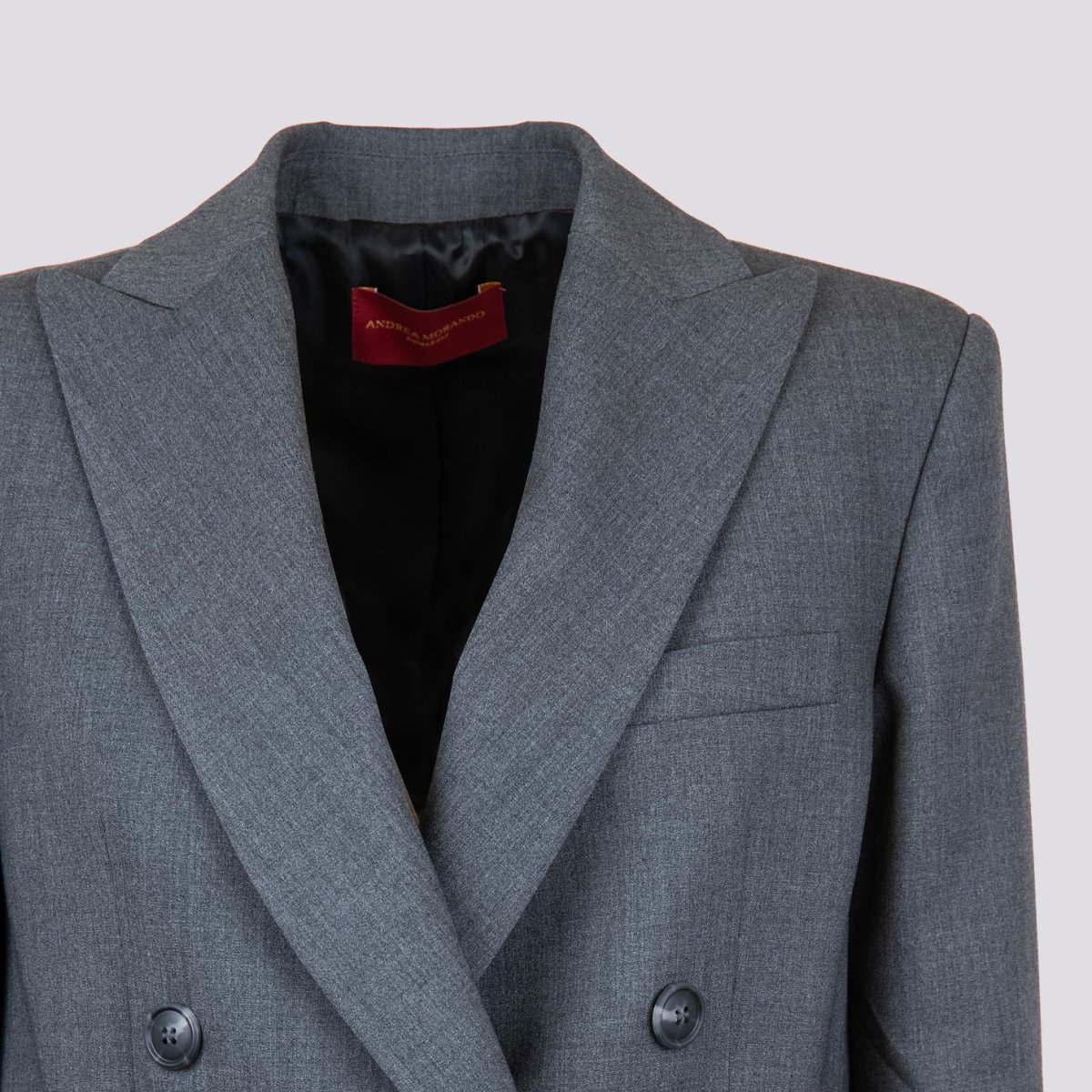 BLAZER DOPPIOPETTO IN TESSUTO GRIGIO ANTRACITE - immagine 6