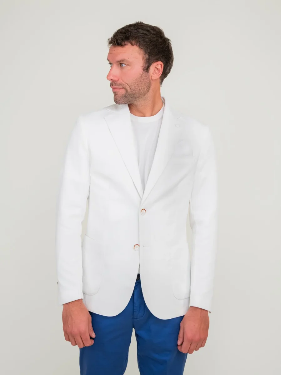 BLAZER DUE BOTTONI BIANCO OTTICO