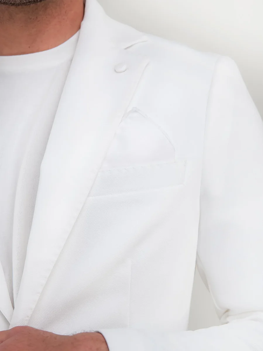 BLAZER DUE BOTTONI BIANCO OTTICO - immagine 5