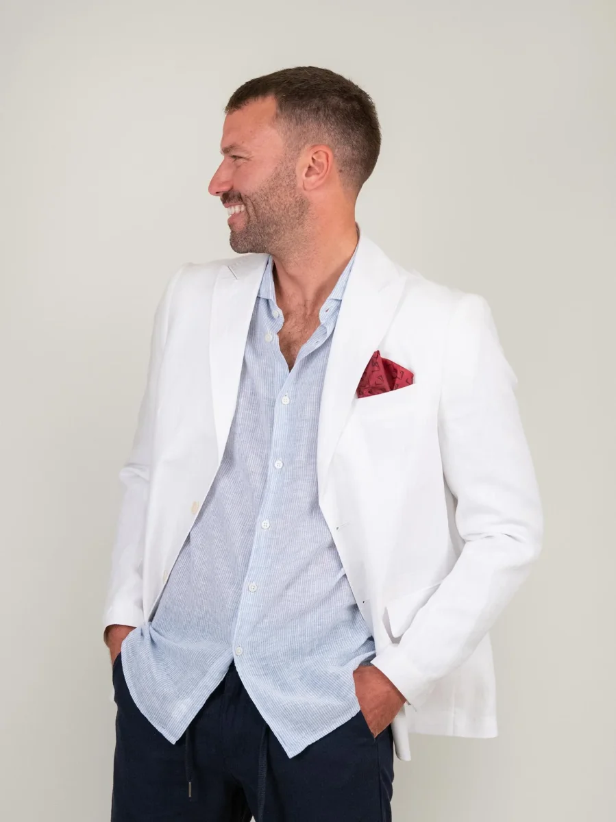 BLAZER IN LINO BIANCO - immagine 3