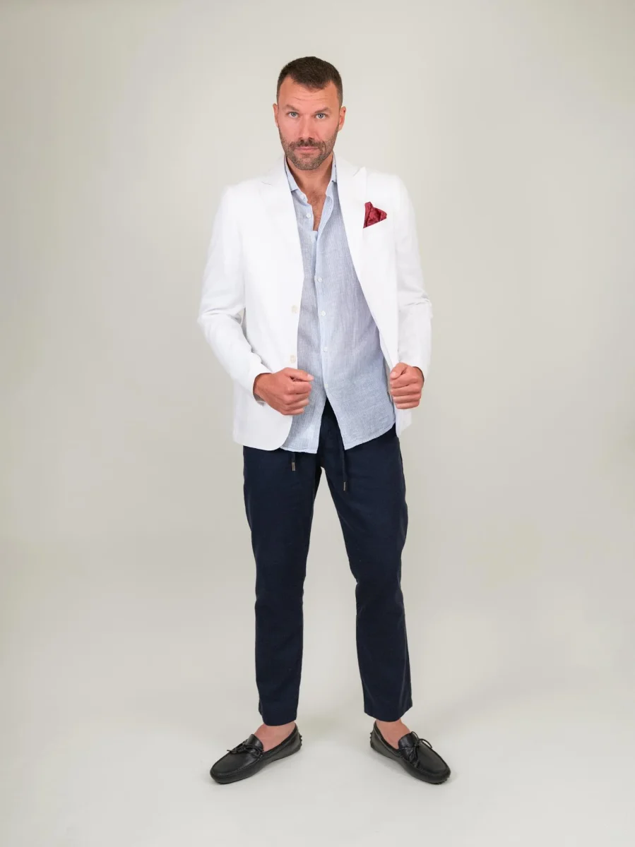 BLAZER IN LINO BIANCO - immagine 6