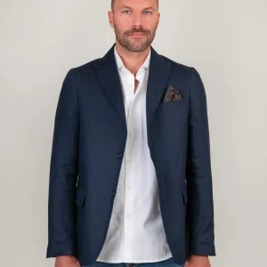 BLAZER IN LINO BLU