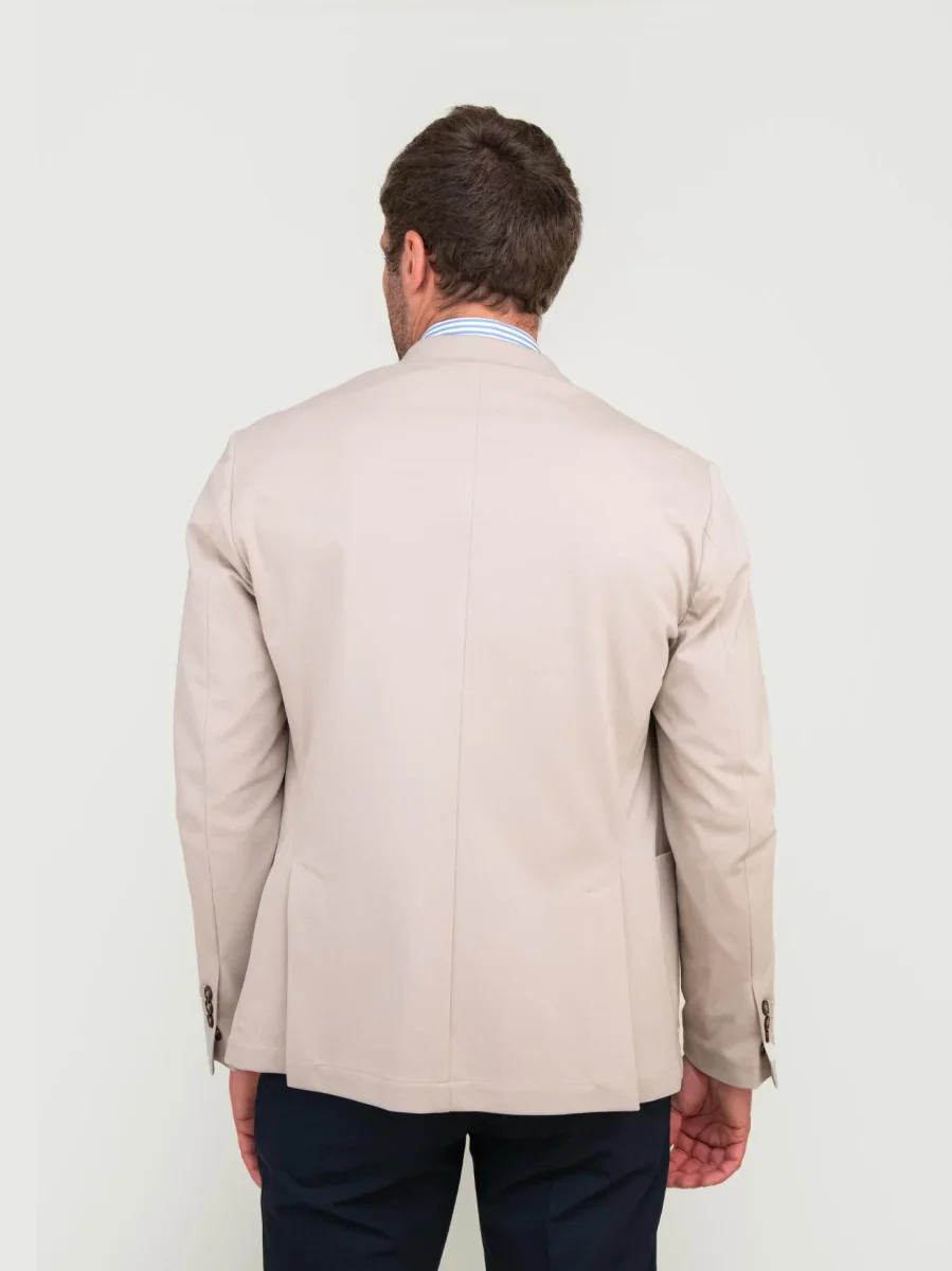 BLAZER IN MISTO COTONE PUNTO MILANO BEIGE - immagine 8