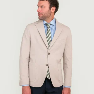 BLAZER IN MISTO COTONE PUNTO MILANO BEIGE