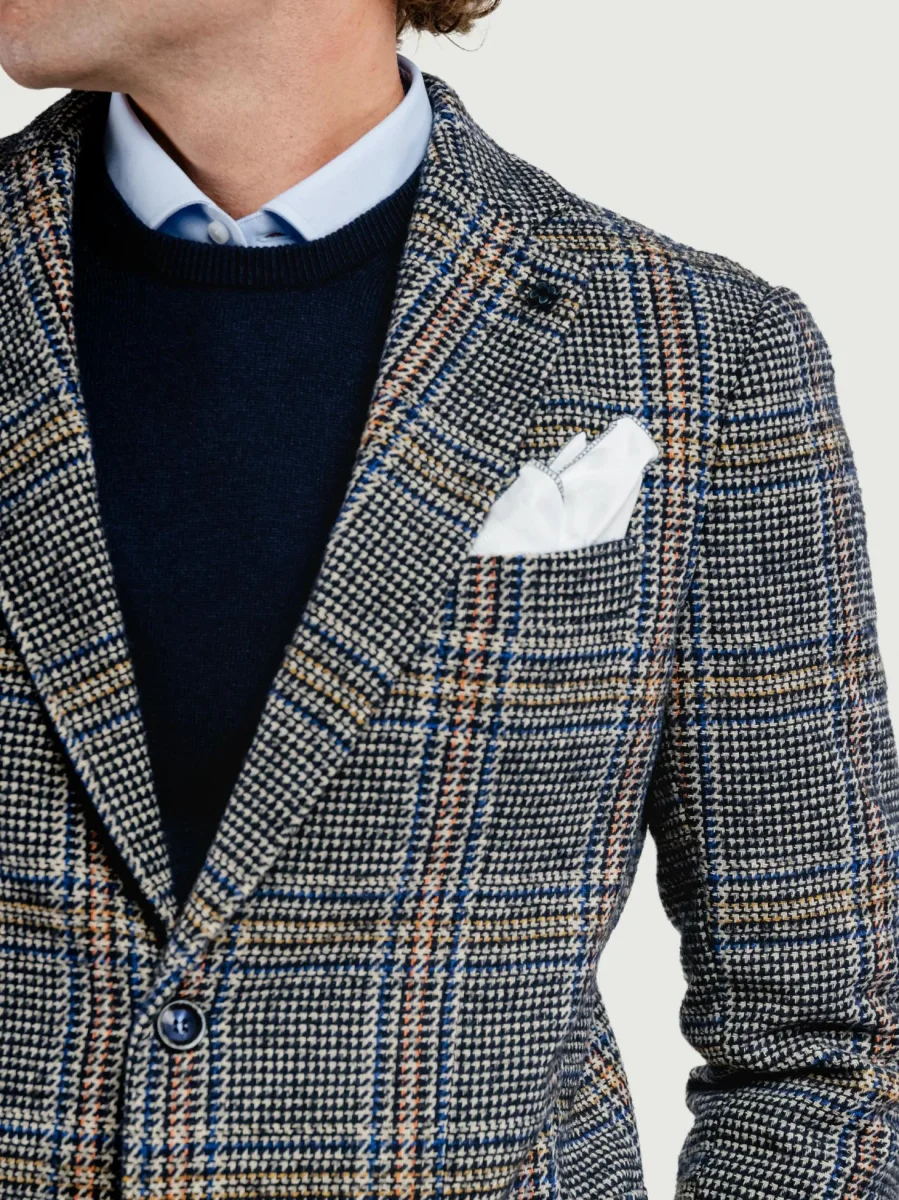 BLAZER MISTO LANA CON FANTASIA QUADRETTI - immagine 5