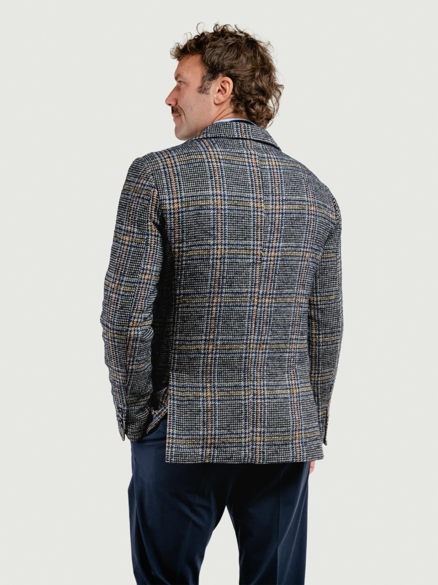 BLAZER MISTO LANA CON FANTASIA QUADRETTI - immagine 4