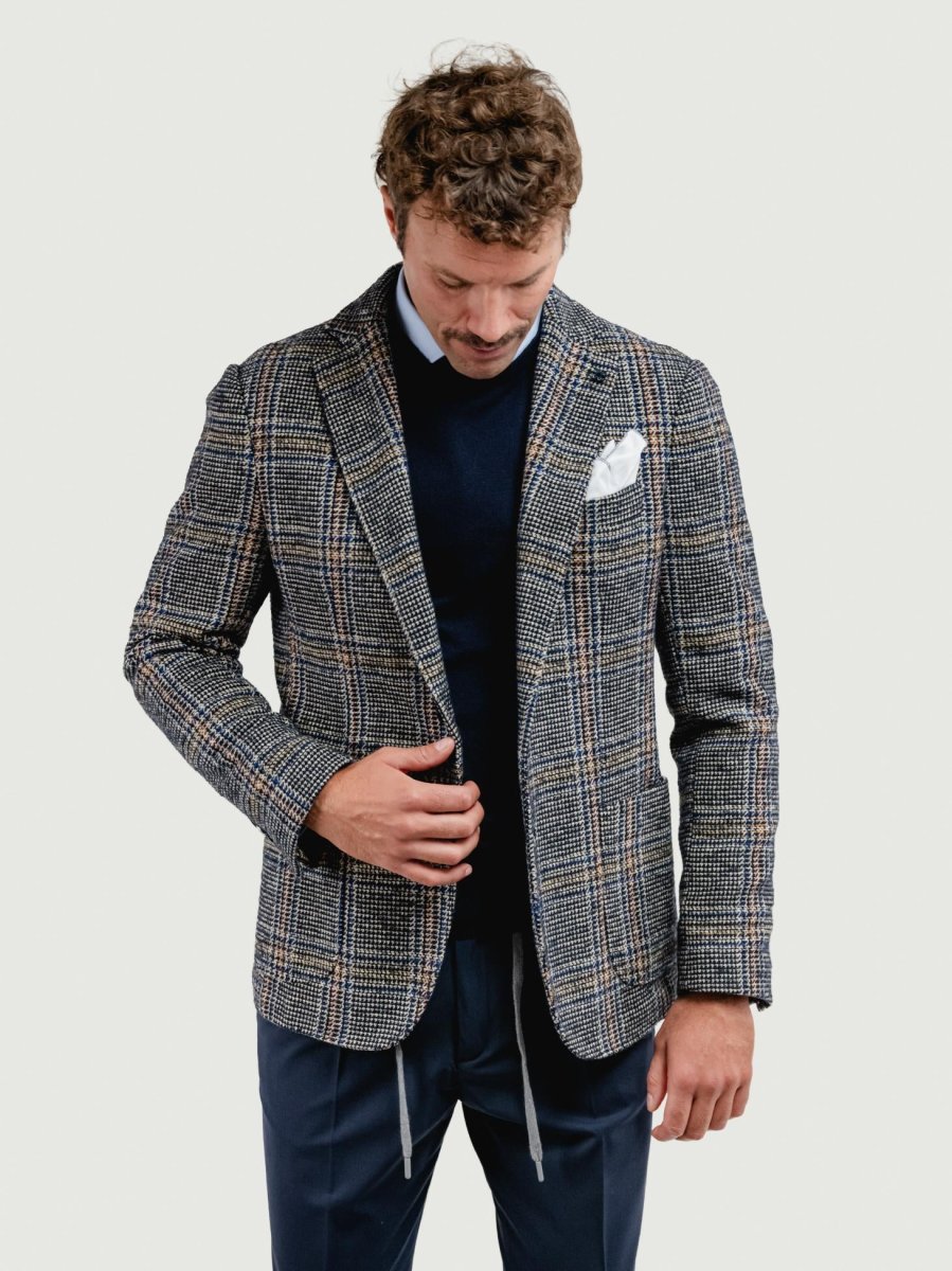 BLAZER MISTO LANA CON FANTASIA QUADRETTI - immagine 7