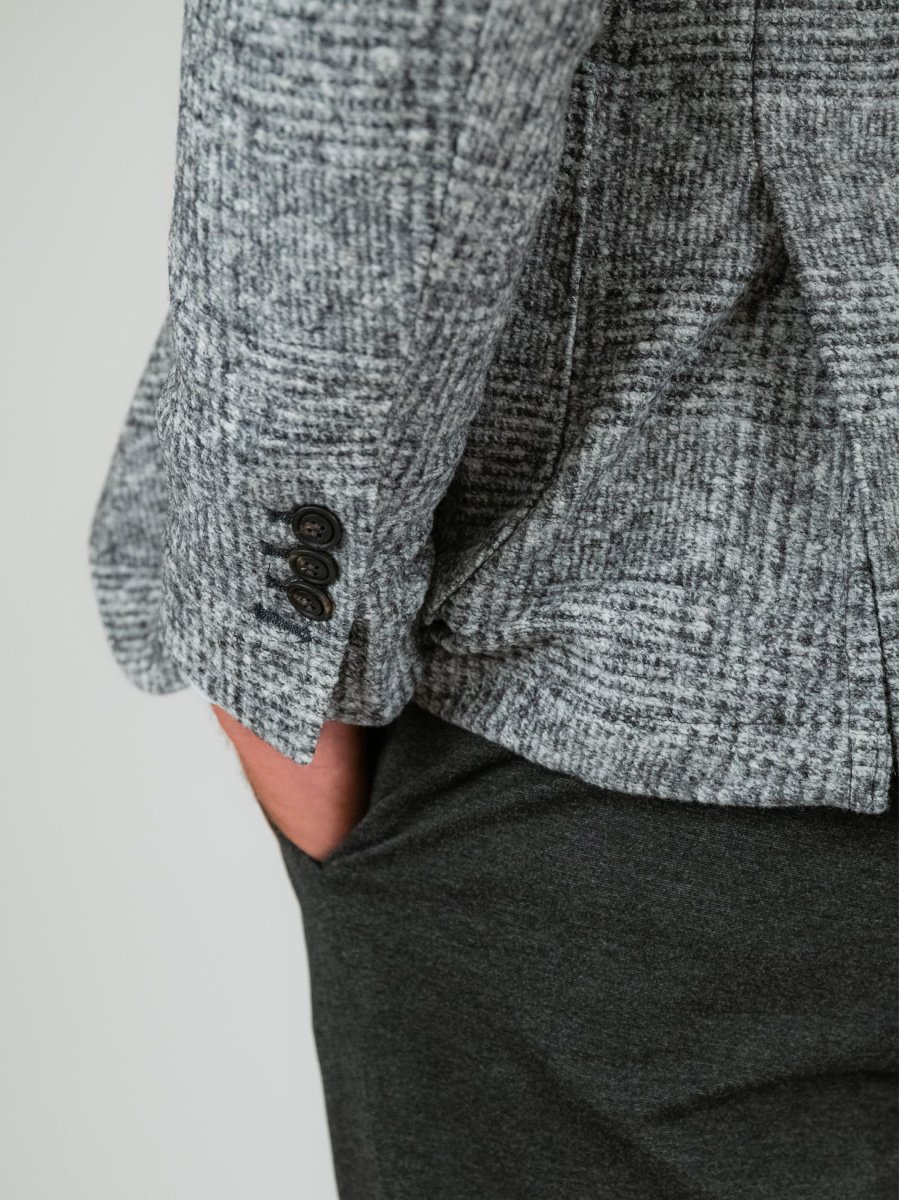 BLAZER MISTO LANA GALLES GRIGIO - immagine 5