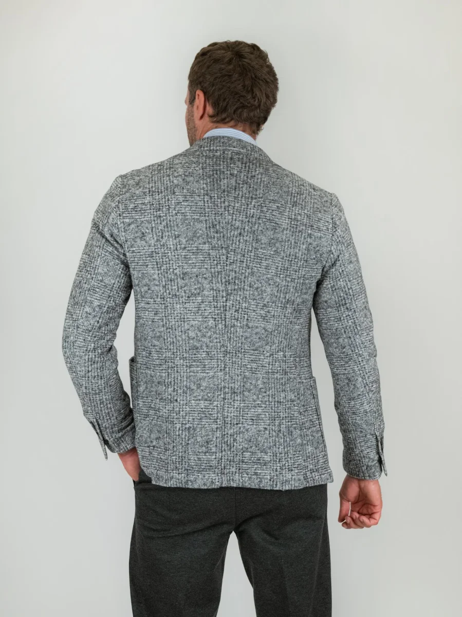 BLAZER MISTO LANA GALLES GRIGIO - immagine 4