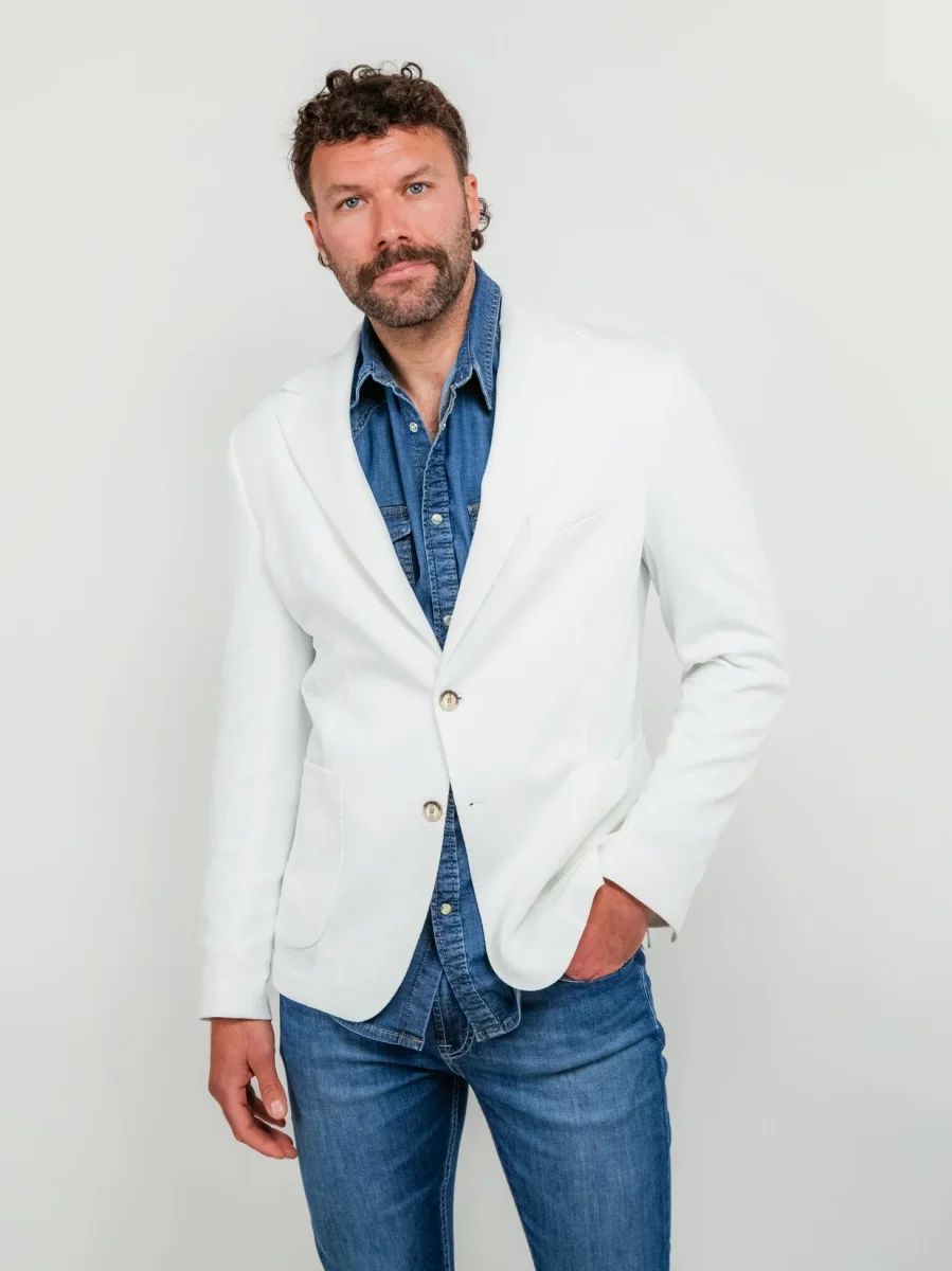 BLAZER MONOPETTO BIANCO