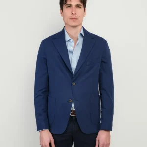 BLAZER MONOPETTO BLU