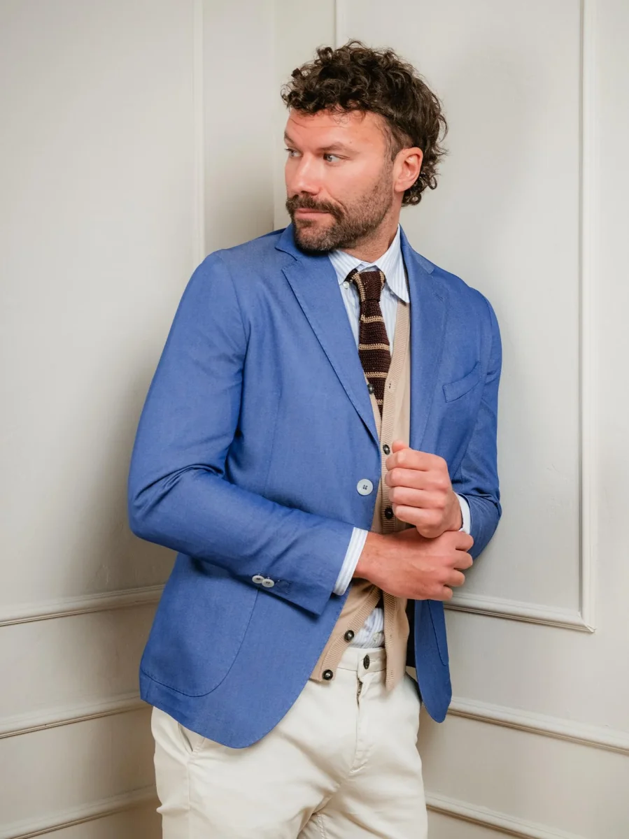 BLAZER MONOPETTO BLU JEANS - immagine 3