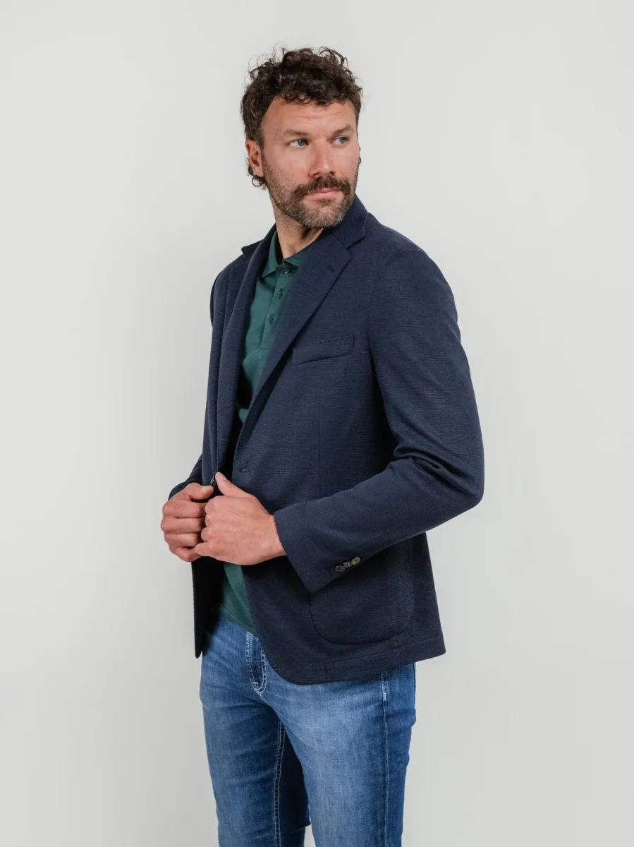 BLAZER MONOPETTO BLU NAVY - immagine 4