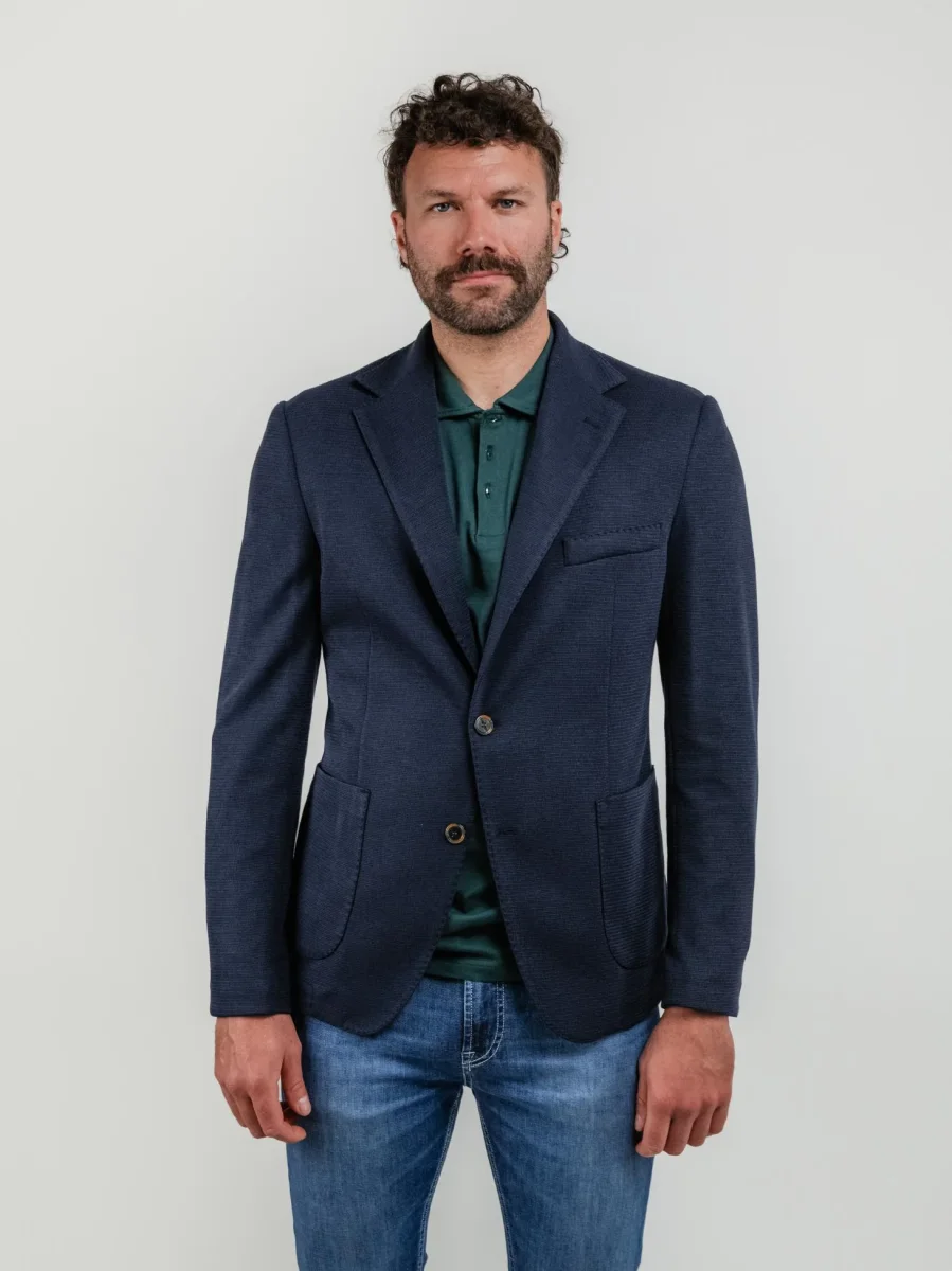 BLAZER MONOPETTO BLU NAVY