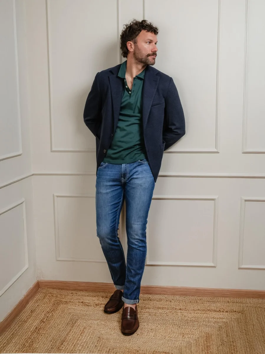 BLAZER MONOPETTO BLU NAVY - immagine 3