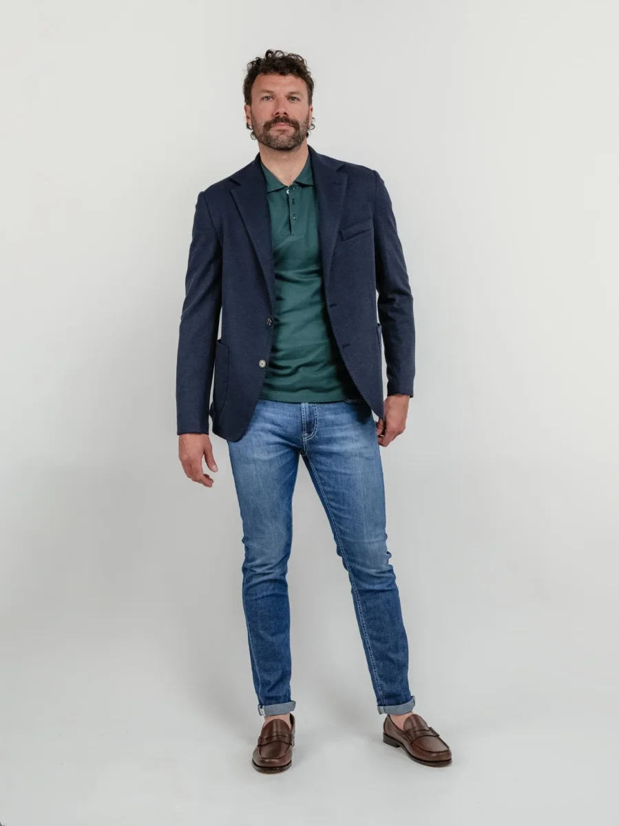 BLAZER MONOPETTO BLU NAVY - immagine 7