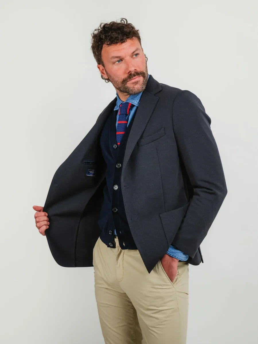 BLAZER MONOPETTO BLU NOTTE - immagine 3
