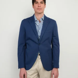 BLAZER MONOPETTO IN MAGLINA BLUETTE