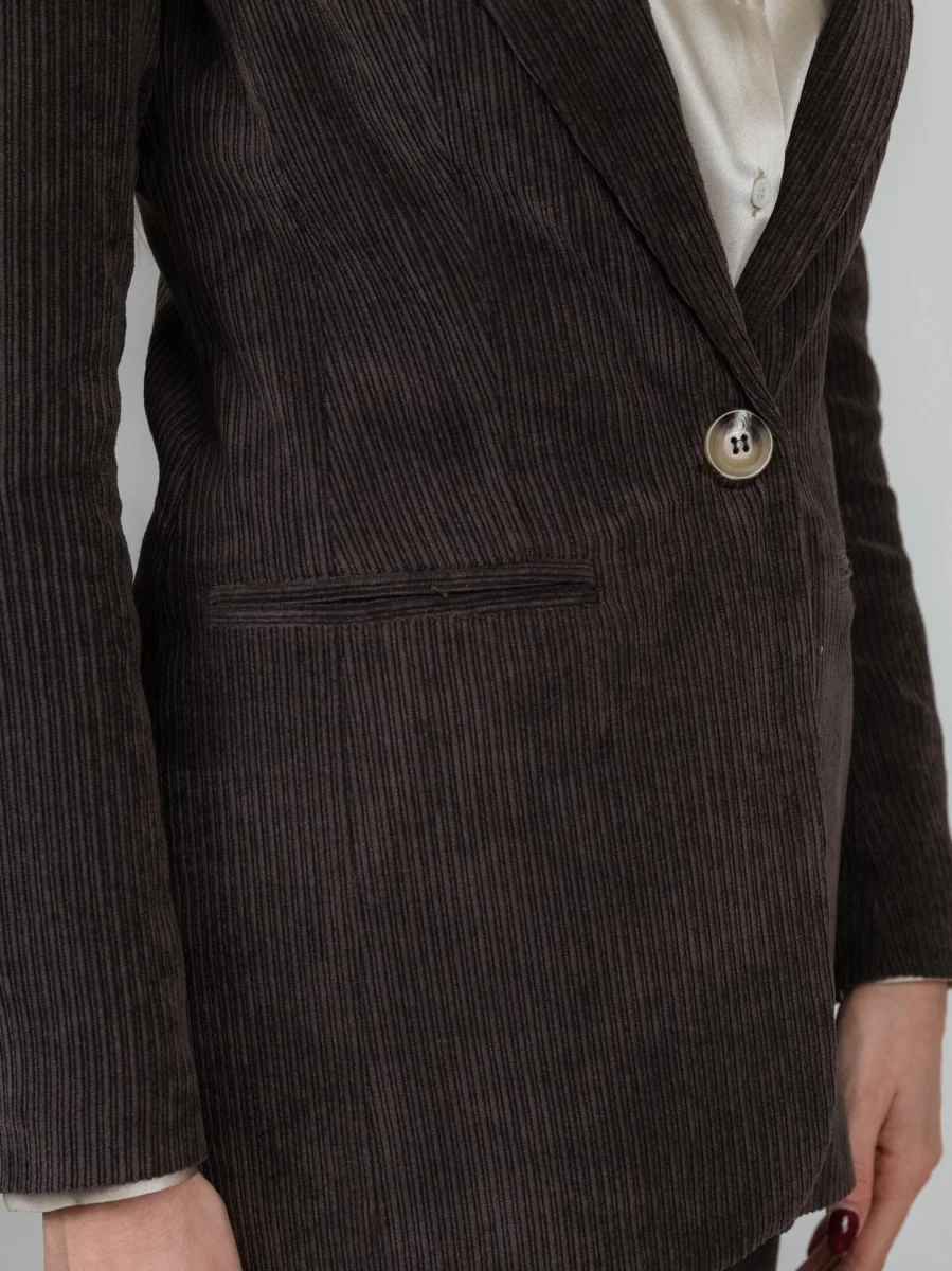 BLAZER VELLUTO TESTA MORO A COSTE - immagine 5