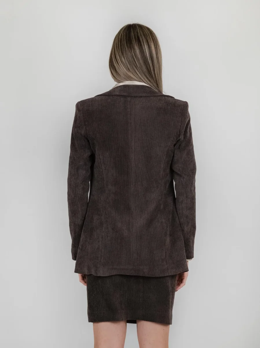 BLAZER VELLUTO TESTA MORO A COSTE - immagine 4