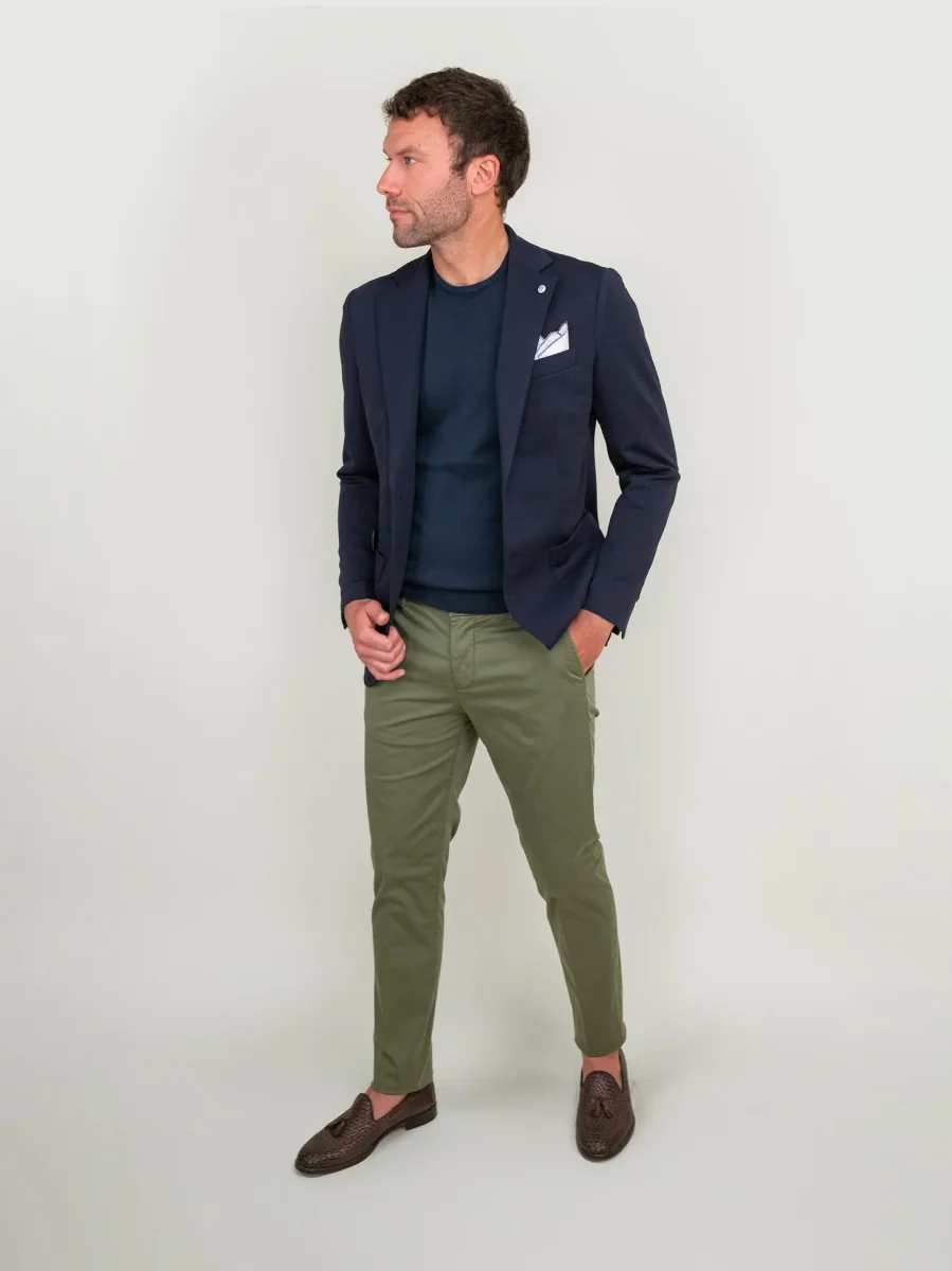 BLAZER due bottoni BLU IMPUNTURATO - immagine 5