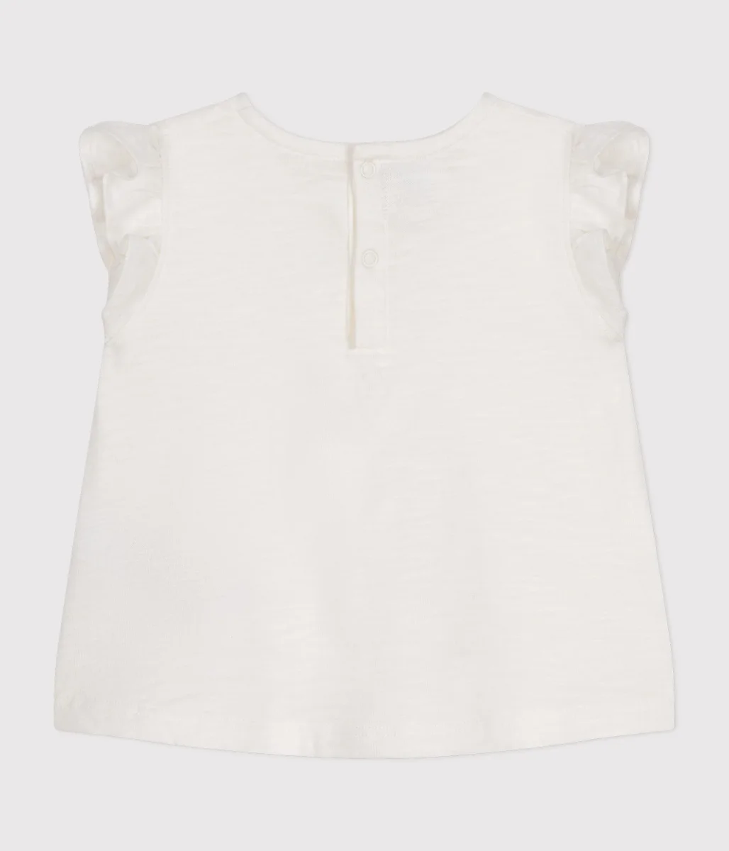 BLUSA BIANCA SENZA MANICHE IN COTONE PER BEBÈ - immagine 4