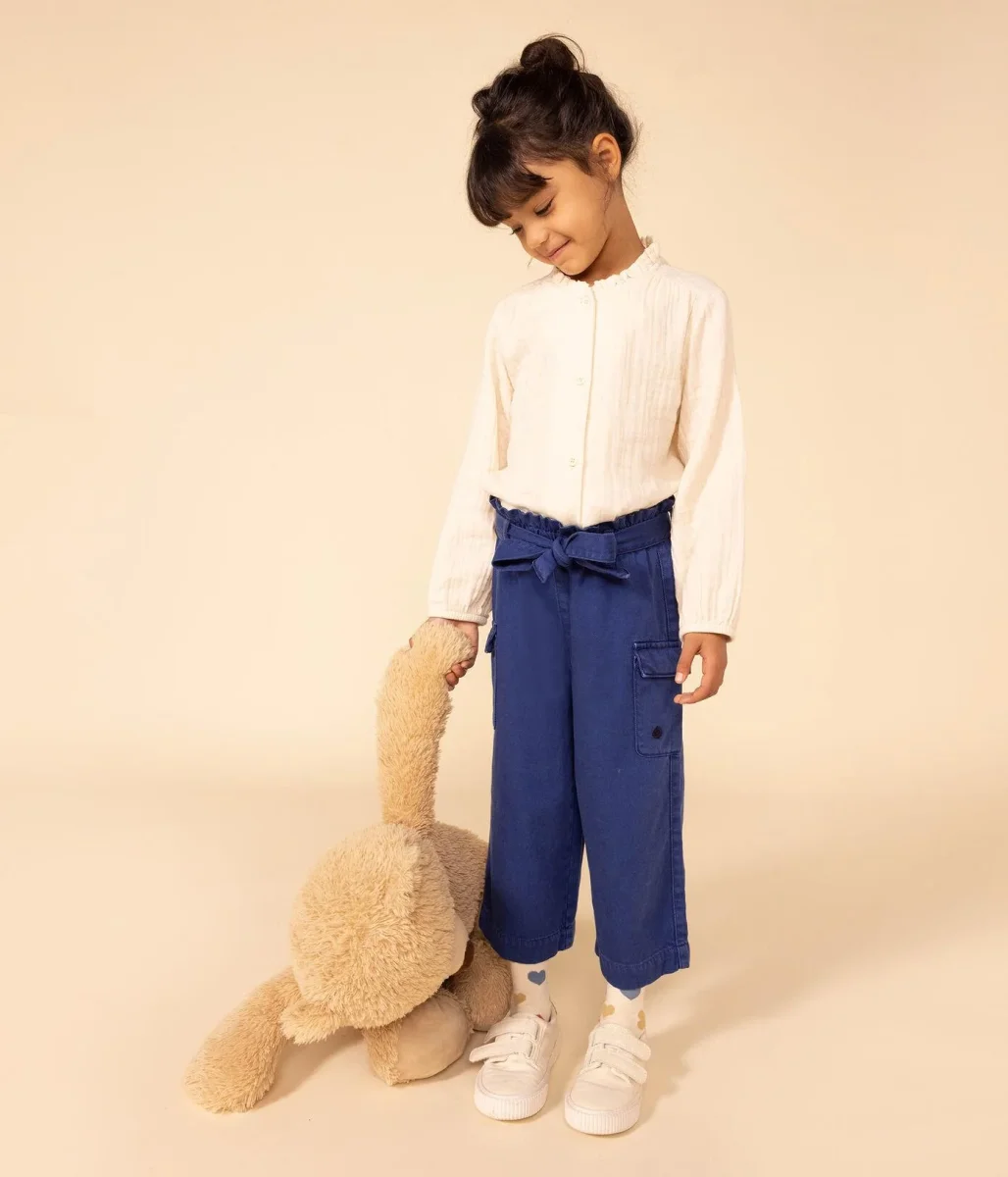 BLUSA IN GARZA DI COTONE BAMBINA - immagine 3