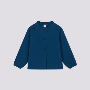 BLUSA IN GARZA DI COTONE BAMBINA