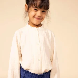 BLUSA IN GARZA DI COTONE BAMBINA