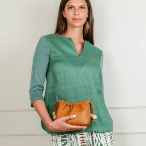 BLUSA IN LINO VERDE