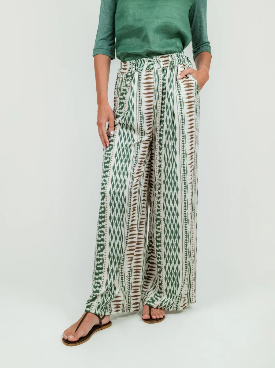 BLUSA IN LINO VERDE - immagine 6