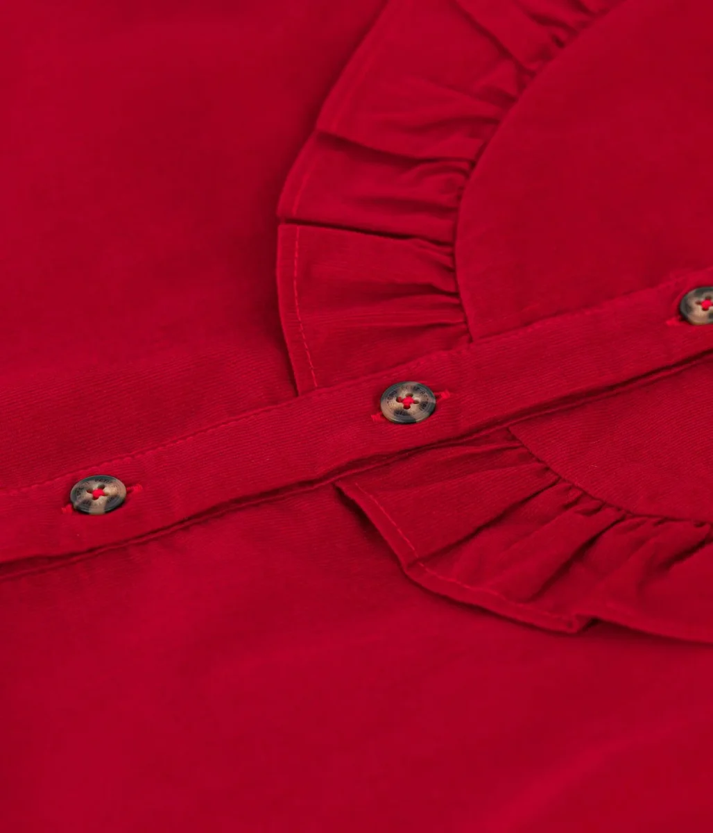 BLUSA IN VELLUTO FINE BAMBINA - immagine 3