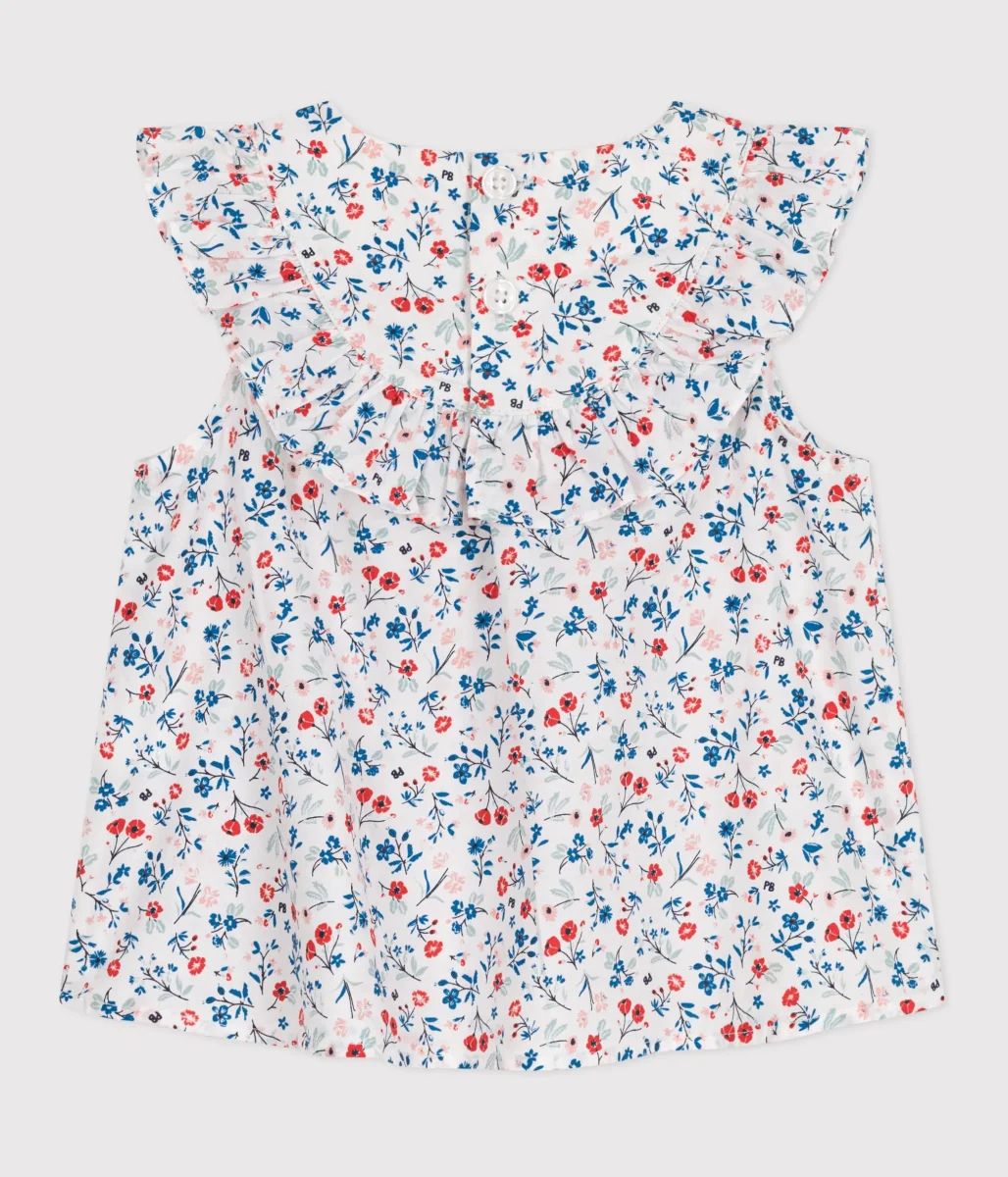 BLUSA SENZA MANICHE CON STAMPA A FIORI - immagine 3